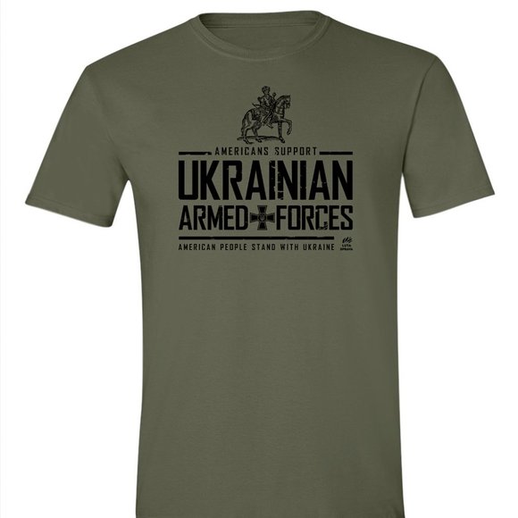 Americans Support the Ukrainian Army - Fundraiser T-Shirt - S Size Only - Picture 2 of 2